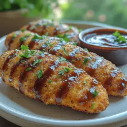 Chicken tenders are a beloved favorite in many households, offering a perfect balance of crunch and tenderness that appeals to both kids and adults alike. Their versatility allows them to be served as a quick weeknight dinner, a party appetizer, or a satisfying snack. Traditional chicken tenders typically feature a simple breading and frying method, but our zesty BBQ chicken tenders introduce a vibrant twist that takes this classic dish to a whole new level. The combination of juicy chicken, a crispy exterior, and a flavorful BBQ glaze makes these tenders a standout option for anyone looking to elevate their dining experience.