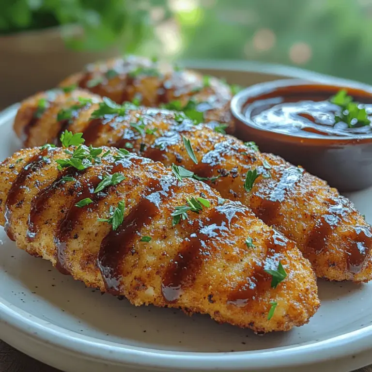 Chicken tenders are a beloved favorite in many households, offering a perfect balance of crunch and tenderness that appeals to both kids and adults alike. Their versatility allows them to be served as a quick weeknight dinner, a party appetizer, or a satisfying snack. Traditional chicken tenders typically feature a simple breading and frying method, but our zesty BBQ chicken tenders introduce a vibrant twist that takes this classic dish to a whole new level. The combination of juicy chicken, a crispy exterior, and a flavorful BBQ glaze makes these tenders a standout option for anyone looking to elevate their dining experience.