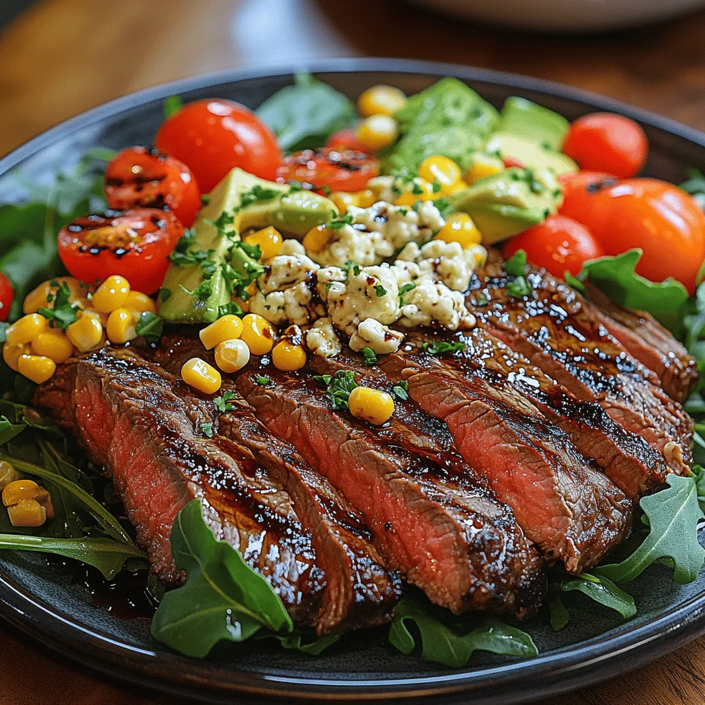 In the realm of fresh and fulfilling meals, a salad can often steal the spotlight, especially when it boasts vibrant flavors and wholesome ingredients. Enter the delightful Balsamic Bliss: Steak Gorgonzola Salad with Grilled Corn. This recipe harmonizes the rich taste of marinated flank steak, the creamy tang of Gorgonzola cheese, and the sweetness of grilled corn, all atop a bed of fresh greens. Whether you're looking for a nutritious lunch, a light dinner, or a show-stopping dish for a gathering, this salad is sure to impress.