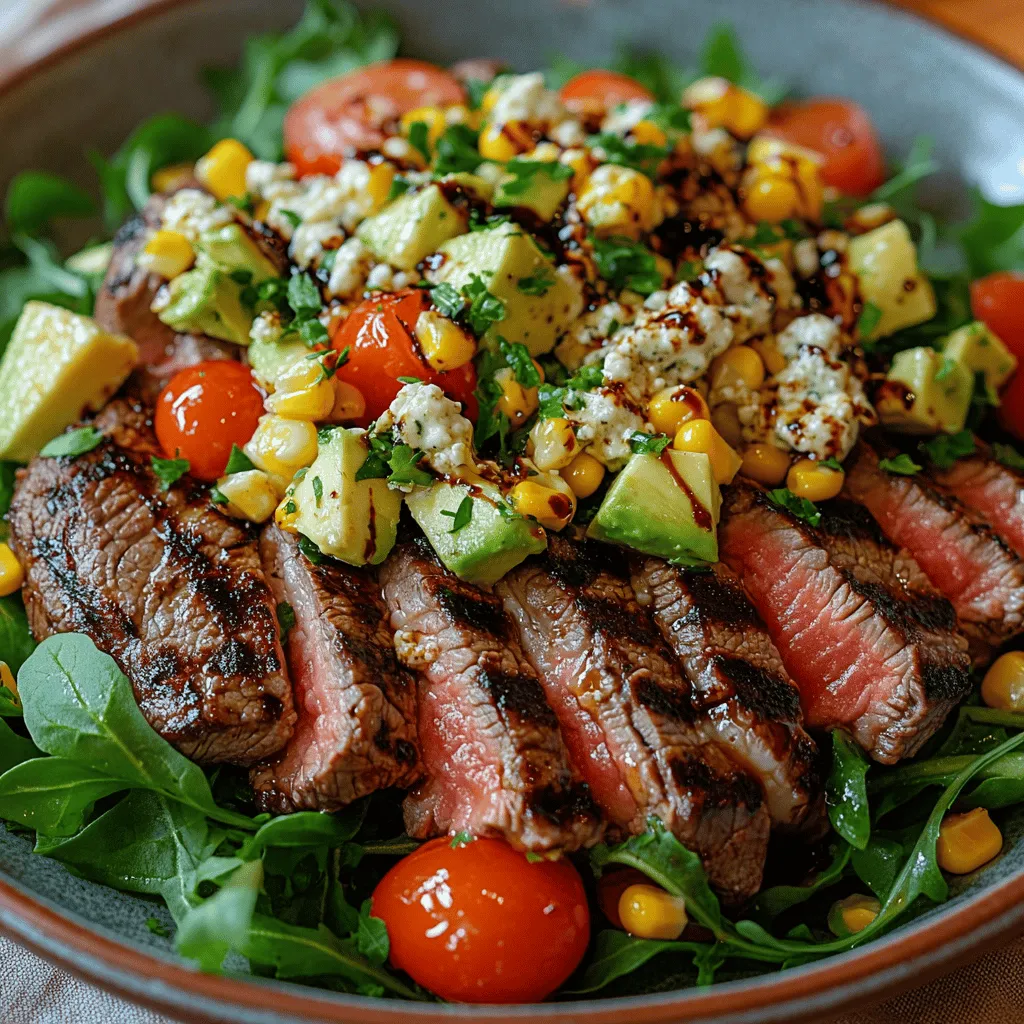In the realm of fresh and fulfilling meals, a salad can often steal the spotlight, especially when it boasts vibrant flavors and wholesome ingredients. Enter the delightful Balsamic Bliss: Steak Gorgonzola Salad with Grilled Corn. This recipe harmonizes the rich taste of marinated flank steak, the creamy tang of Gorgonzola cheese, and the sweetness of grilled corn, all atop a bed of fresh greens. Whether you're looking for a nutritious lunch, a light dinner, or a show-stopping dish for a gathering, this salad is sure to impress.