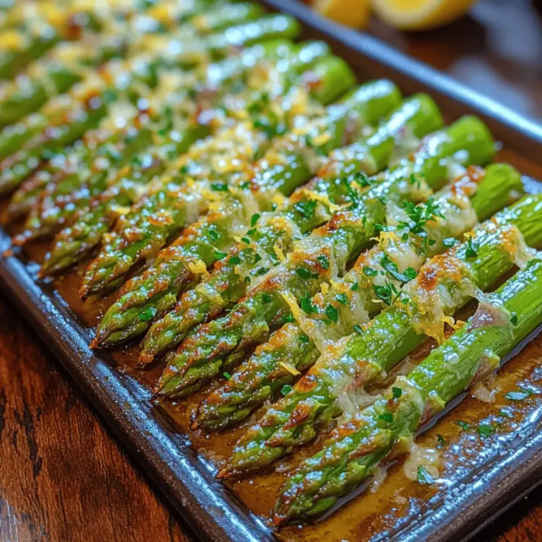 Asparagus is a versatile vegetable that finds its way into countless culinary creations, but there’s something particularly appealing about roasting it. Roasted asparagus emerges with a delightful tenderness and a slightly caramelized exterior that elevates its natural flavors. When tossed with Parmesan cheese, this dish transforms into a savory, cheesy delight with a bright, citrusy kick from the addition of lemon. The combination makes it an irresistible side dish, perfect for any occasion, from casual family dinners to elegant gatherings.