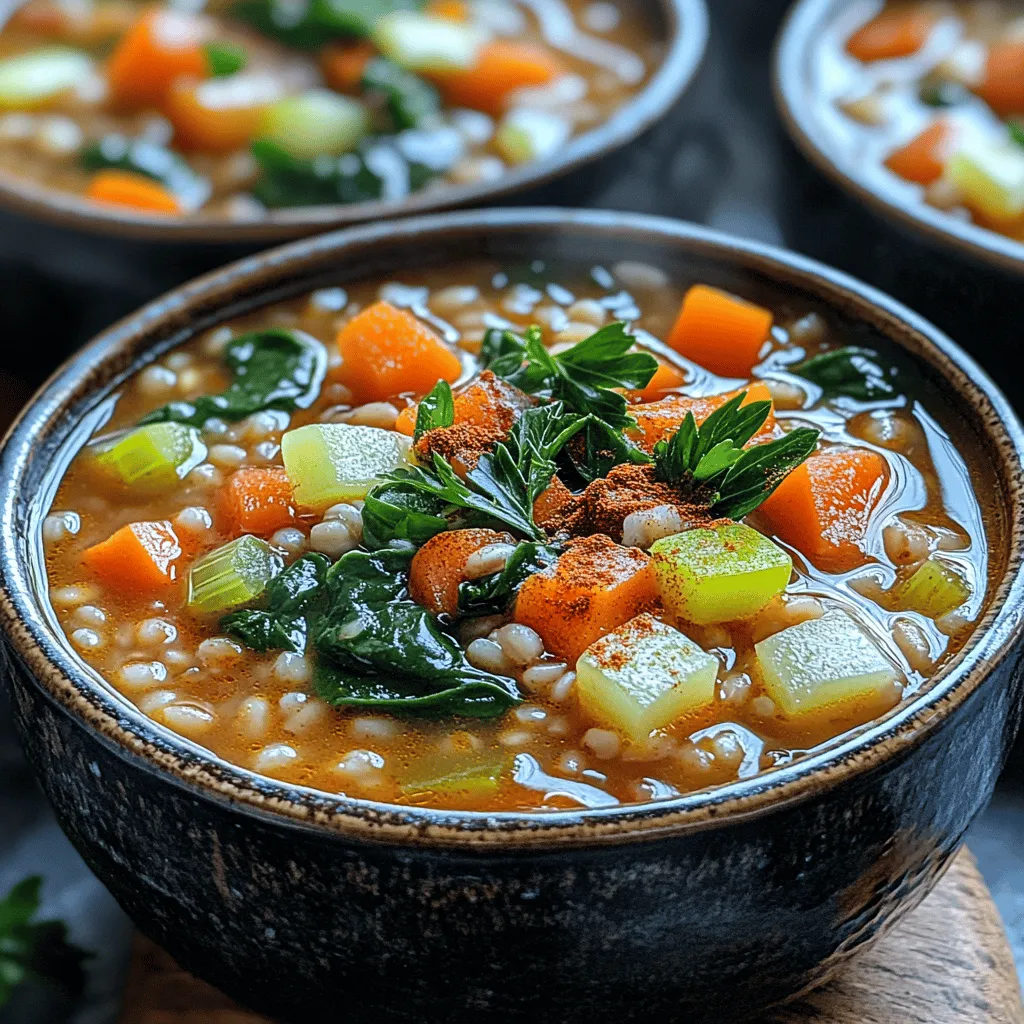 There's something uniquely comforting about a warm bowl of soup, especially as the seasons shift and the temperatures drop. If you're looking for a nourishing dish that embodies the essence of fall, look no further than Hearty Harvest Vegetable Barley Soup. This recipe is not just a meal; it’s a celebration of seasonal produce and wholesome ingredients, making it the perfect choice for cozy evenings at home with family or friends.