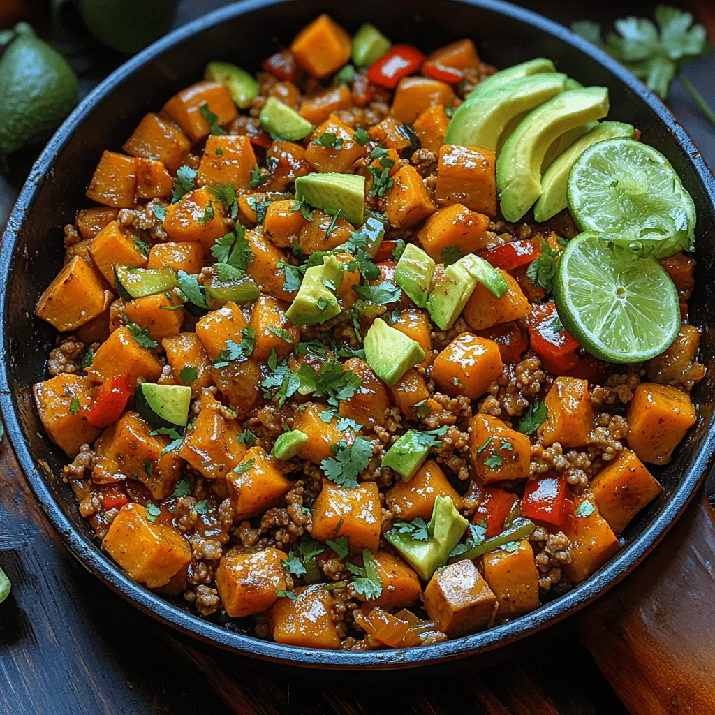 Sweet Potato Turkey Delight is a healthful and flavorful dish that seamlessly marries the natural sweetness of sweet potatoes with the savory, hearty notes of ground turkey and an array of fresh vegetables. This culinary creation not only delivers a delightful taste experience but also serves as a nourishing meal option ideal for busy weeknights when time is of the essence. Whether you are cooking for your family or hosting a small gathering, this dish offers a satisfying blend of flavors and nutrients that everyone will enjoy.