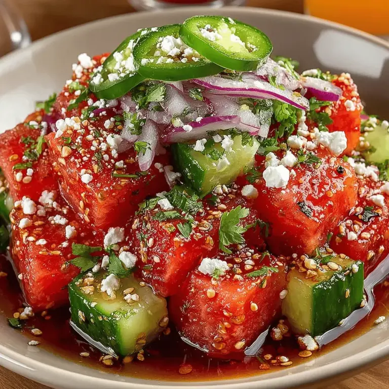 To make the Spicy Zingy Watermelon Delight, start by preparing your ingredients with care: