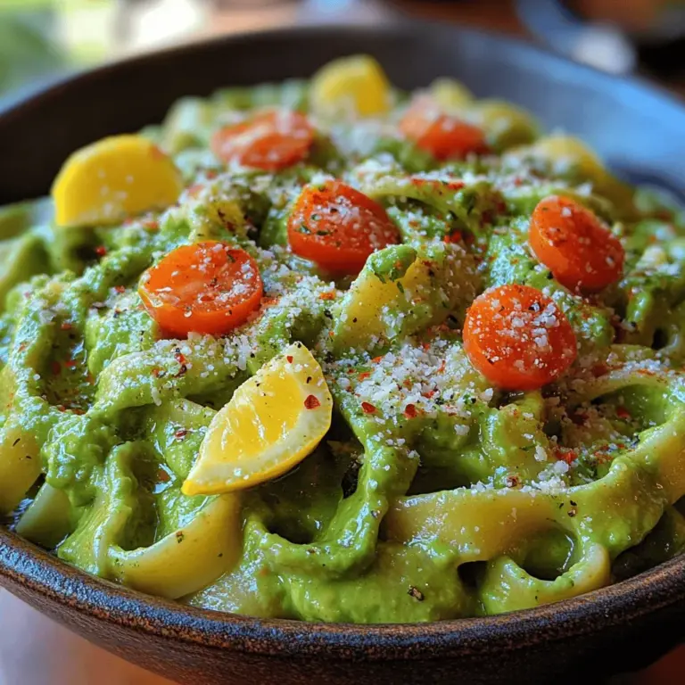 In the quest for quick, nutritious meals that don’t compromise on flavor, Lemon Zest Creamy Avocado Pasta emerges as a standout option. This dish not only tantalizes the taste buds but also packs a punch in terms of health benefits, making it an ideal choice for anyone looking to enjoy a guilt-free indulgence. The creamy texture of ripe avocados combined with the bright, zesty notes of fresh lemon creates a harmonious balance that elevates the humble pasta dish into a gourmet experience.