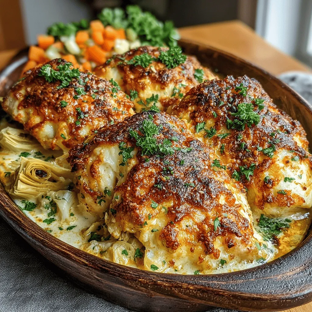 The Zesty Creamy Lemon Artichoke Chicken Bake is a delightful dish that perfectly combines the tangy brightness of lemon with the richness of a creamy sauce and the unique flavor of artichoke hearts. This recipe stands out not only for its vibrant taste but also for its versatility, making it an ideal choice for busy weeknights or special occasions. Whether you’re looking to impress family at a Sunday dinner or seeking a quick yet satisfying meal after a long day, this dish will undoubtedly satisfy your cravings.