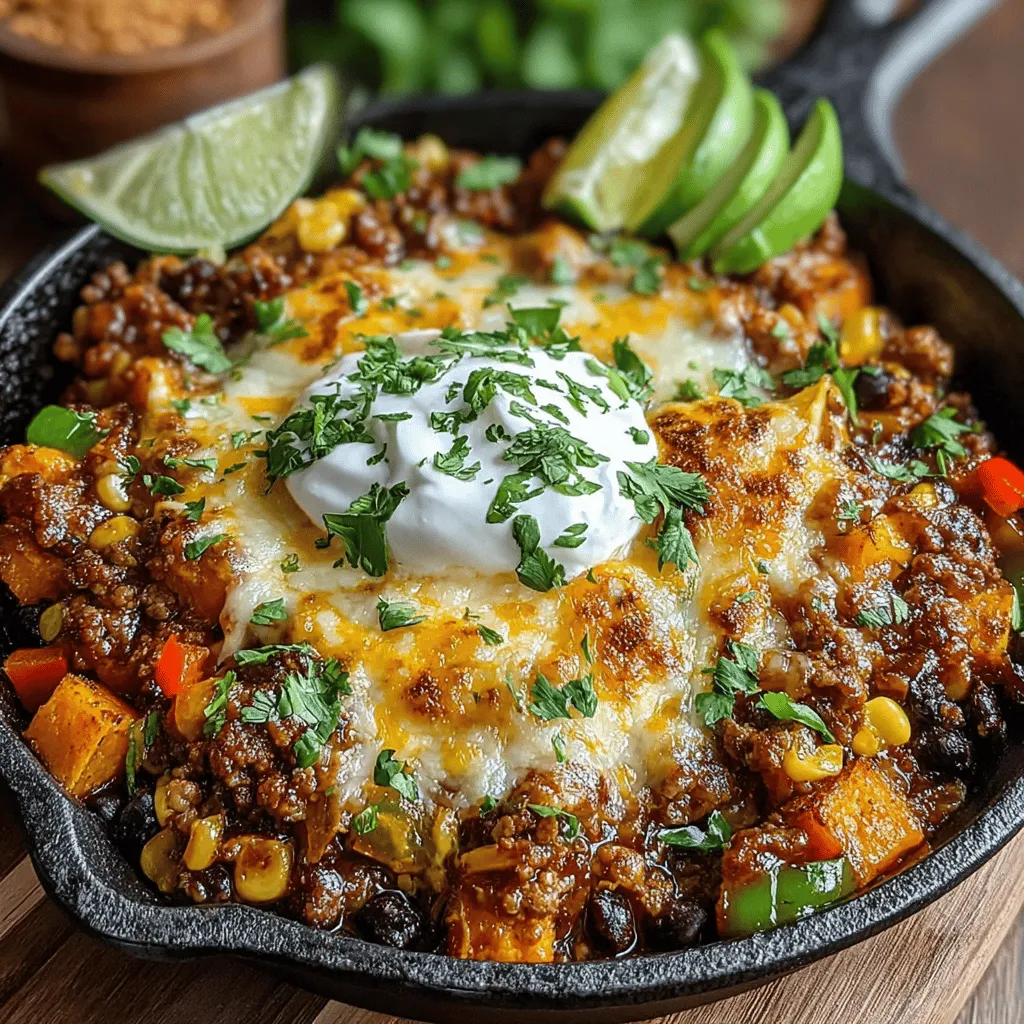 In the quest for quick, nutritious meals that the whole family will love, the Sweet Potato & Turkey Enchilada Skillet stands out as a winner. This one-pan dish not only boasts a vibrant palette of flavors but also packs a punch with its health benefits. It combines the sweetness of tender sweet potatoes with the savory notes of ground turkey, all enveloped in a delicious enchilada sauce. The appeal of this dish lies in its balance—it's satisfying without being overly heavy, making it perfect for any weeknight dinner.