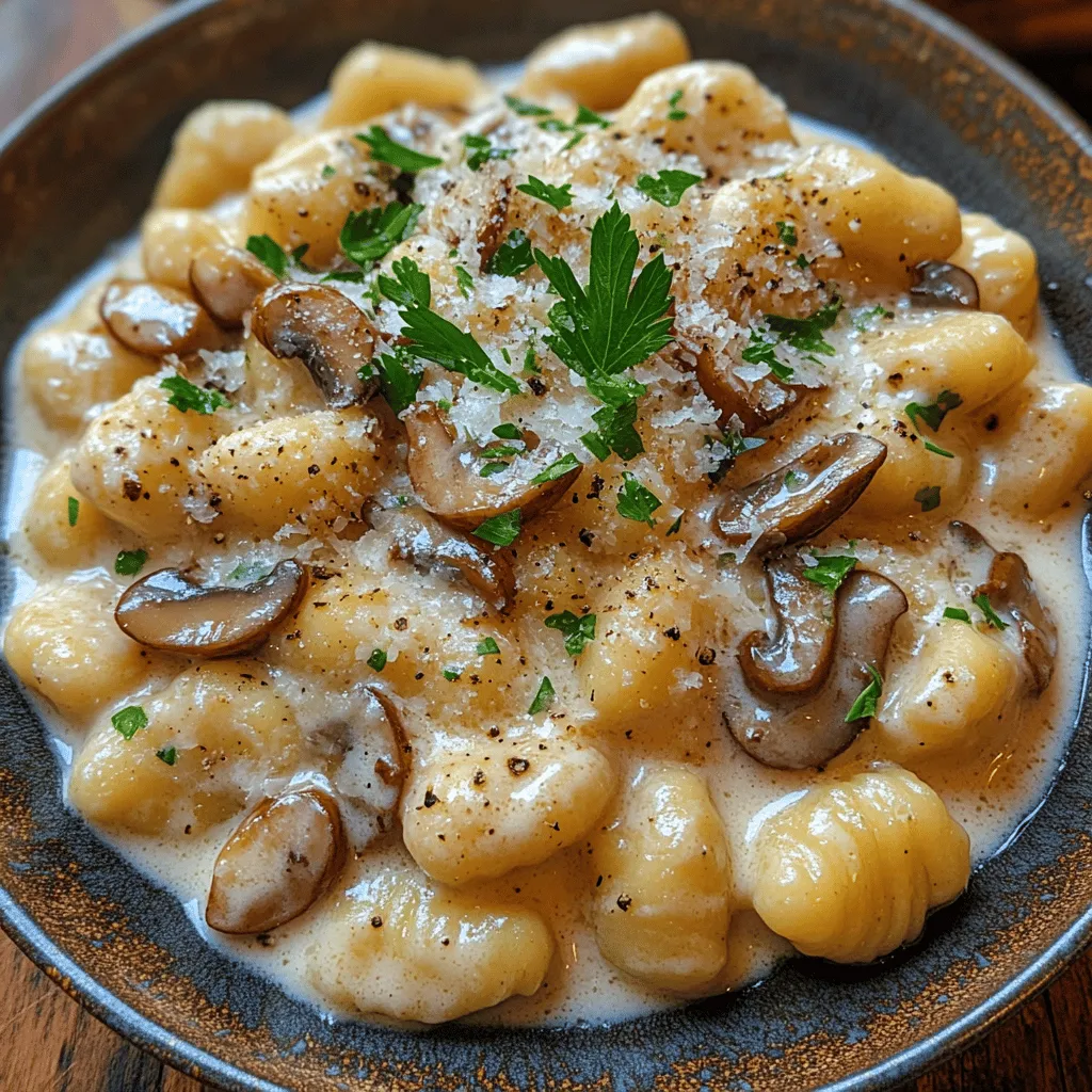 Creamy Mushroom Garlic Gnocchi is a dish that epitomizes comfort food, offering a delightful combination of rich textures and robust flavors. This gourmet meal elevates the humble potato gnocchi to a new level, making it a perfect option for both weeknight dinners and special occasions. The tender, pillowy gnocchi beautifully absorb the creamy sauce, creating a satisfying experience with every bite.