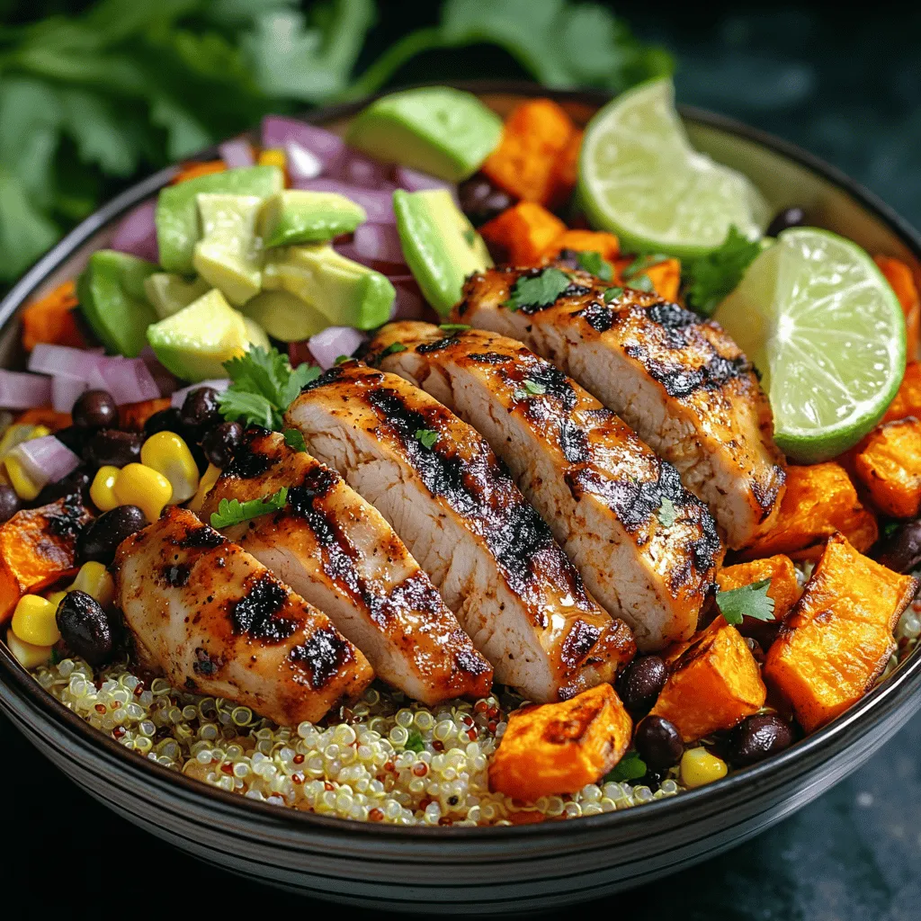 If you're searching for a nourishing and delicious meal that brings together a medley of flavors and textures, look no further than Zesty Chipotle Chicken Sweet Potato Bowls. This recipe is not only a feast for the senses but also a healthful option for those who want to enjoy a balanced diet without sacrificing taste. The combination of tender marinated chicken, sweet roasted sweet potatoes, and a variety of fresh vegetables creates a satisfying dish that is perfect for lunch or dinner.