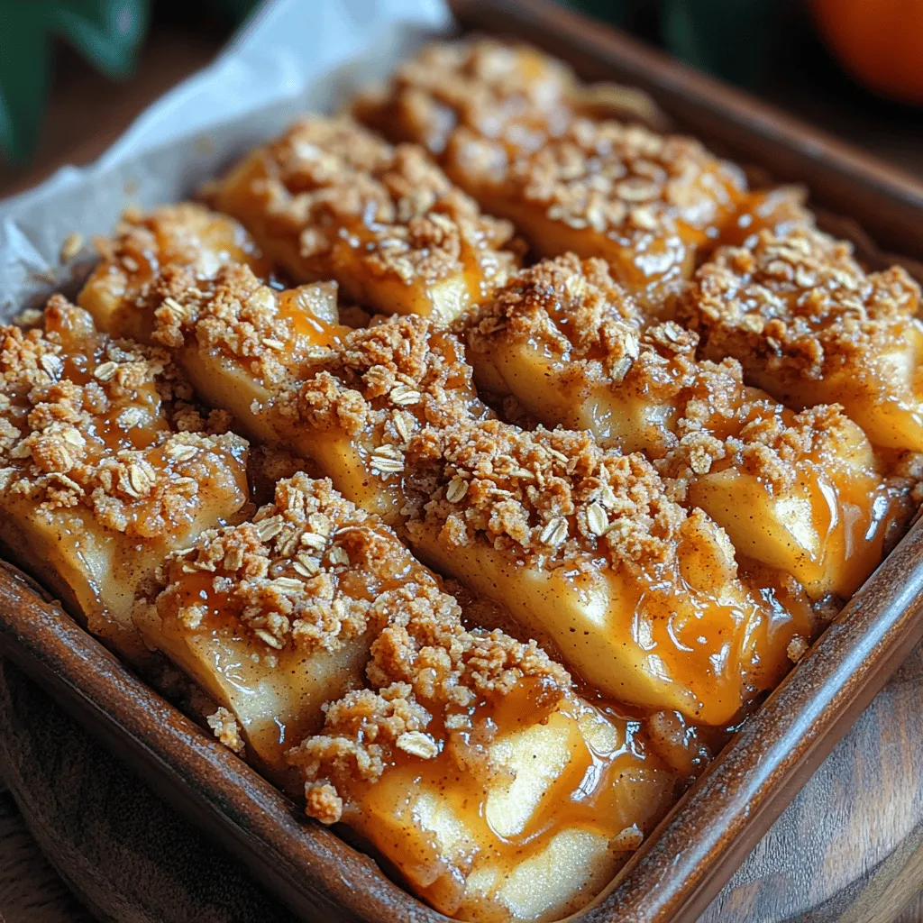 Sweet Caramel Apple Crumble Bars are a delightful dessert that combines the comforting flavors of caramel and apple in a convenient, easy-to-eat format. These bars offer an irresistible combination of sweet, tart, and buttery flavors that evoke the feeling of autumn, making them a perfect treat year-round. Whether you are looking for a dessert to impress guests at a dinner party, a sweet addition to your holiday table, or simply a comforting snack to enjoy at home, these crumble bars are sure to satisfy.