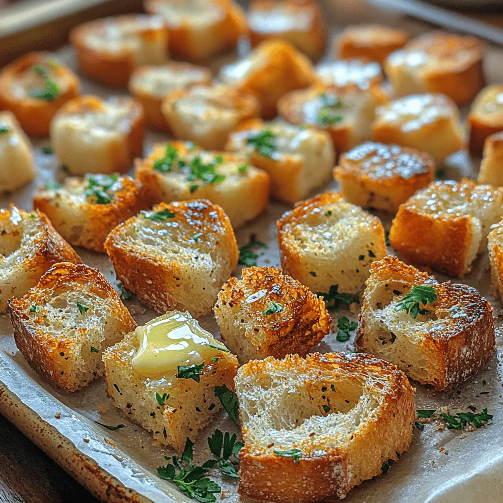 Croutons are more than just a garnish; they are a delightful addition that elevates a range of dishes, from crisp salads to comforting soups. These small, crunchy bites add texture, flavor, and a satisfying crunch, making them a favorite in many kitchens. Among the myriad of crouton varieties, the Crunchy Garlic Butter Croutons stand out for their rich flavor profile and simplicity in preparation. With just a handful of ingredients, you can transform stale bread into a gourmet topping that enhances your meals.