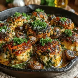Garlic Butter Chicken & Mushroom Skillet