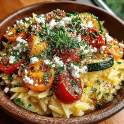 As summer rolls in, our culinary cravings often shift toward lighter, more vibrant dishes that reflect the season's bounty. One such dish that embodies the essence of summer is the Sunshine Summer Veggie Orzo with Feta & Fresh Herbs. This delightful recipe is not just a feast for the eyes with its kaleidoscope of colors but also a celebration of fresh flavors that invigorate the palate. With a medley of bright veggies, aromatic herbs, and the creamy tang of feta, this dish captures the spirit of summer dining, making it the perfect centerpiece for picnics, barbecues, or casual family dinners.
