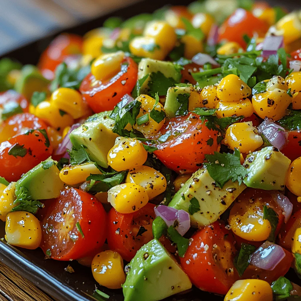 At the heart of the Sunny Sweet Corn Salad are key ingredients that not only contribute to its vibrant appearance but also pack a nutritional punch. Let’s explore these components and the benefits they bring to the table:
