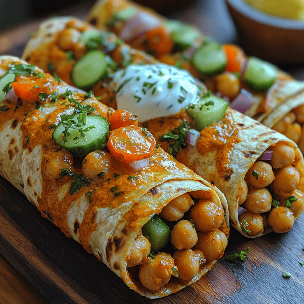 In the world of quick and healthy meals, Smoky Harissa Chickpea Wraps stand out as a delightful option that caters to both flavor and nutrition. This vibrant dish combines the earthy flavors of chickpeas with the spicy kick of harissa, all wrapped in a wholesome tortilla. Perfect for a lunch on the go or a light dinner, this recipe not only tantalizes the taste buds but also packs a nutritional punch. The harmonious blend of textures and flavors in these wraps makes them a fantastic choice for anyone looking to enjoy a satisfying meal without compromising on health.