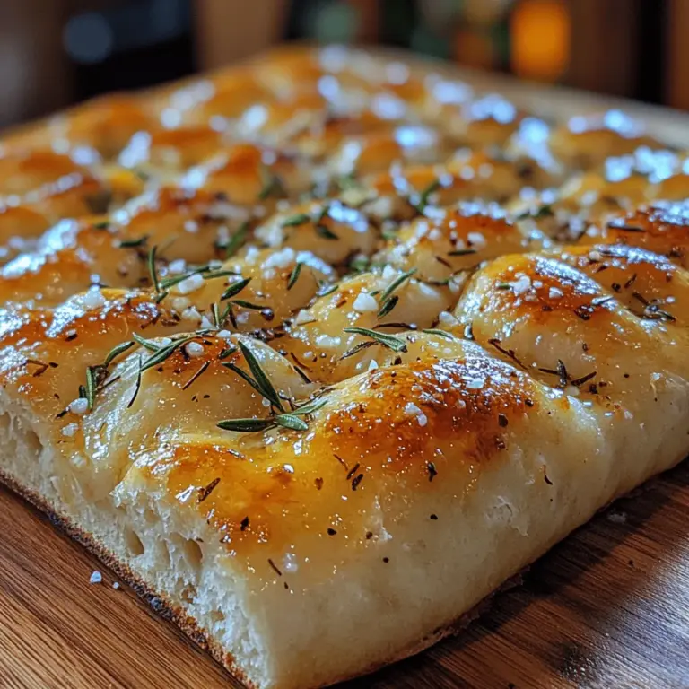 Focaccia, a beloved Italian bread, is often celebrated for its soft, airy texture and rich flavors. Among the myriad variations of this classic dish, the Savory Rosemary Garlic Focaccia stands out as a delightful combination of aromatic herbs and robust garlic. This recipe captures the essence of traditional Italian baking while allowing for a personal touch through the use of fresh ingredients and creative toppings.
