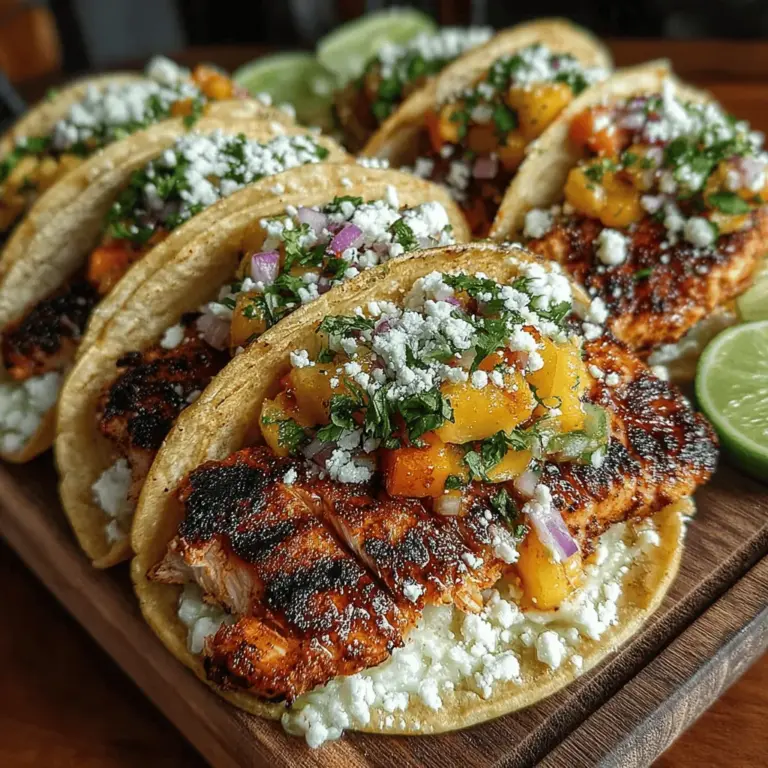 When it comes to delicious tacos, the combination of sweet and spicy elements can create an unforgettable dining experience. One such dish that perfectly encapsulates this balance is the Sweet & Spicy Peach Salsa Grilled Chicken Tacos. This recipe marries tender grilled chicken with a vibrant peach salsa, resulting in a dish that is not only bursting with flavor but also visually appealing. The allure of this recipe lies in its ability to bring together contrasting tastes and textures, making it the ideal choice for summer gatherings, casual weeknight dinners, or even a festive celebration.