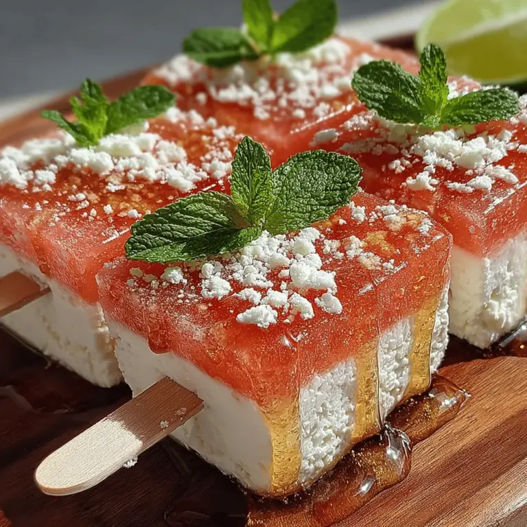 The layering process is a crucial step in achieving visually appealing Creamy Watermelon Feta Pops. By carefully layering the watermelon puree and the feta yogurt mixture, you can create a beautiful gradient effect that showcases both components.