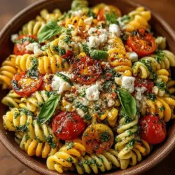 Sunny Sweet Corn & Pesto Pasta Salad