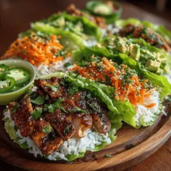 Zesty Lime Chicken & Rice Lettuce Wraps
