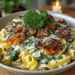 Creamy Balsamic Mushroom Chicken Pasta