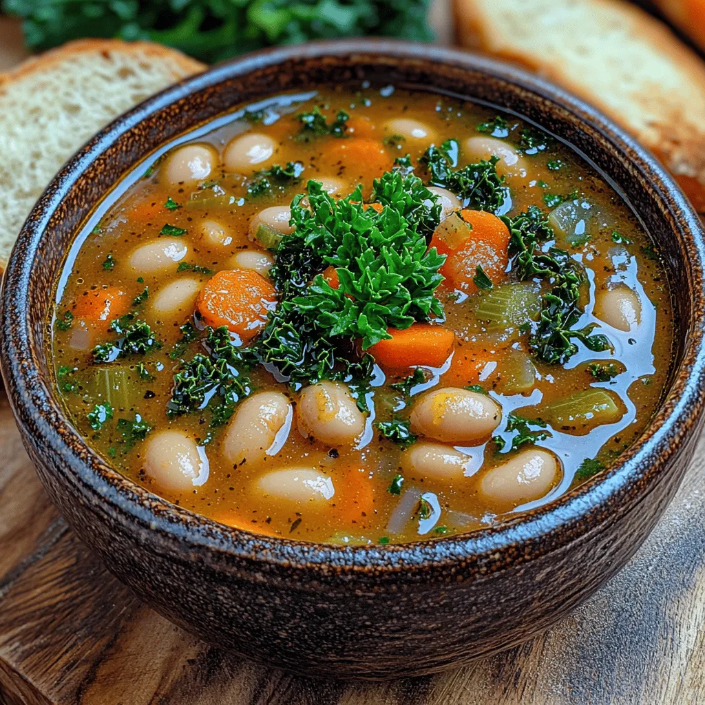Hearty Tuscan White Bean Soup is more than just a dish; it's a culinary embrace that warms the soul. Originating from the lush landscapes of Tuscany, this soup is a tribute to rustic Italian cooking, featuring simple yet flavorful ingredients that showcase the region's agricultural bounty. Traditionally, Tuscan cuisine emphasizes the use of local produce, legumes, and herbs, resulting in dishes that are both satisfying and nourishing.
