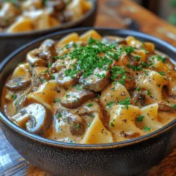 Creamy Mushroom Stroganoff Bowls