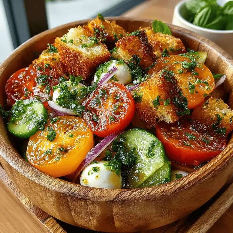 Panzanella salad is a vibrant and refreshing dish that beautifully embodies the essence of Italian cuisine—simplicity, freshness, and the celebration of seasonal ingredients. Originating from the rustic regions of Tuscany, this salad is a staple of Italian summer dining. At its core, Panzanella is a bread salad, traditionally made with leftover stale bread, ripe tomatoes, and a drizzle of olive oil. The combination may sound humble, but when prepared with care and quality ingredients, it transforms into a delightful dish that captures the flavors of summer.