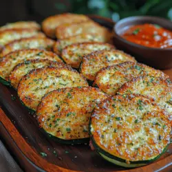 Crispy Parmesan Crusted Zucchini is a delightful and healthy snack option that has taken the culinary world by storm. This dish is not only a crowd-pleaser but also a versatile addition to any meal, appealing to a wide range of audiences. Health-conscious individuals will appreciate its low-calorie profile, while families searching for easy, tasty side dishes will find this recipe a perfect fit. Even those seeking vegetarian alternatives can indulge without compromising on flavor or satisfaction.