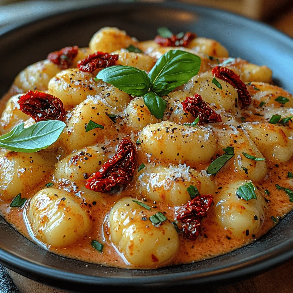 Welcome to the delightful world of creamy sun-dried tomato gnocchi, a dish that encapsulates the comforting essence of Italian cuisine while offering an explosion of rich flavors that are sure to please every palate. Gnocchi, often referred to as the pillowy dumplings of Italy, has become a beloved staple in kitchens around the globe. The combination of tender potato gnocchi and the savory sweetness of sun-dried tomatoes creates a uniquely satisfying meal that is perfect for any occasion, whether it's a weeknight dinner or a special gathering with friends and family.