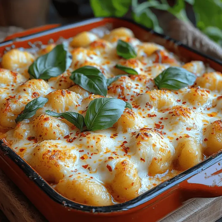 Gnocchi, those delightful little dumplings, are a cherished staple of Italian cuisine. Soft, pillowy, and bursting with flavor, gnocchi can elevate any meal, offering a comforting embrace with every bite. This beloved dish has won hearts around the world, not just for its texture but also for its versatility. Among the plethora of ways to prepare gnocchi, one recipe stands out as a shining example of comfort food: Cheesy Baked Gnocchi Delight. This dish combines the tender goodness of gnocchi with a creamy, cheesy sauce and a crispy topping, making it the ultimate choice for busy weeknights or family gatherings.