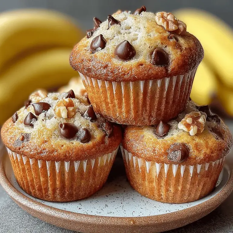 The world of homemade muffins is a delightful one, offering endless possibilities that cater to every taste and occasion. From savory to sweet, muffins serve as a convenient breakfast option or a satisfying snack any time of day. Among the myriad of muffin recipes, fluffy banana chocolate chip muffins hold a special place in many hearts. This recipe is a harmonious blend of ripe bananas and rich chocolate, making it a favorite among both children and adults alike. The natural sweetness of the bananas pairs perfectly with the indulgent chocolate chips, creating a treat that is both satisfying and comforting.
