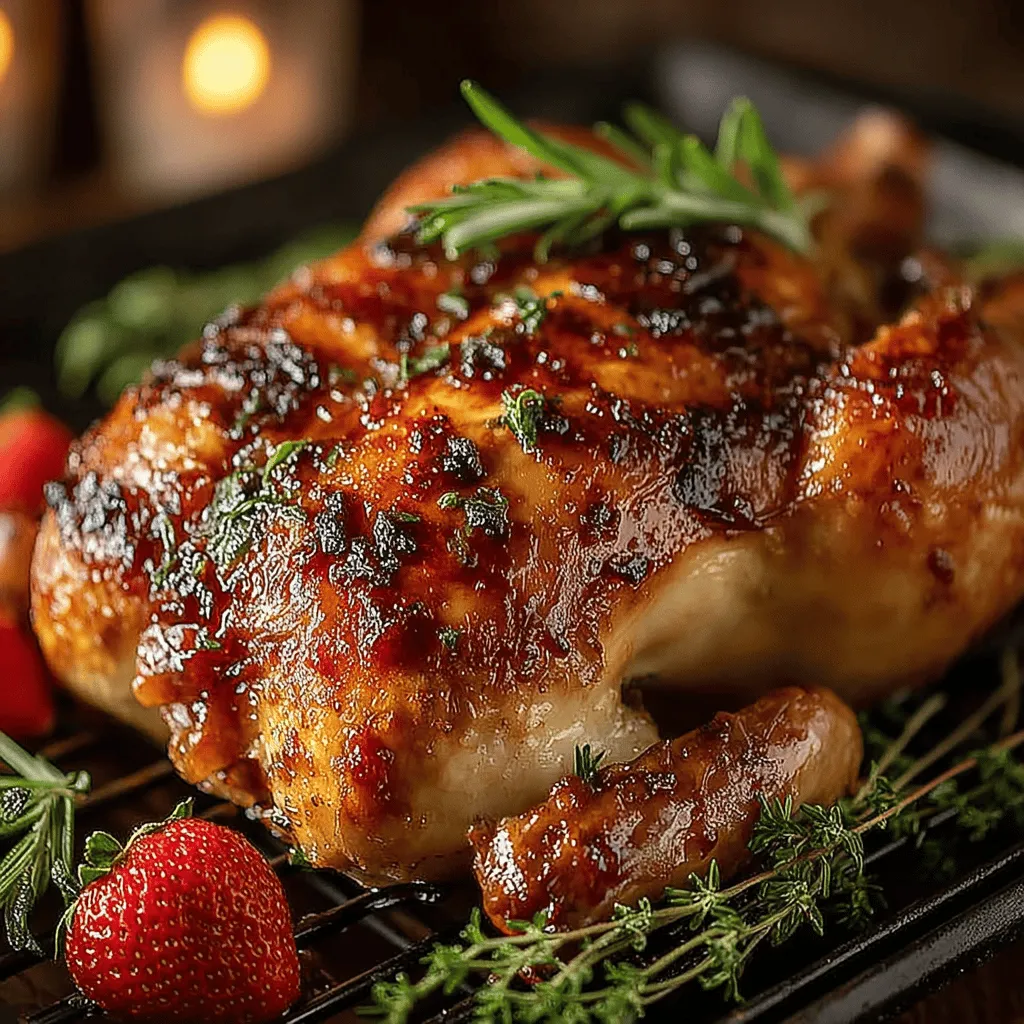 When it comes to holiday meals or special occasions, the turkey often takes center stage. But instead of sticking with traditional flavors, why not elevate your turkey with a unique twist? The Sweet & Tangy Strawberry Glazed Turkey is a delightful fusion of flavors that balances the sweetness of ripe strawberries with a tangy kick, creating a dish that is both memorable and delicious. This innovative recipe not only adds a vibrant touch to your table but also ensures that your turkey remains moist and flavorful throughout the cooking process.