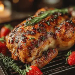 When it comes to holiday meals or special occasions, the turkey often takes center stage. But instead of sticking with traditional flavors, why not elevate your turkey with a unique twist? The Sweet & Tangy Strawberry Glazed Turkey is a delightful fusion of flavors that balances the sweetness of ripe strawberries with a tangy kick, creating a dish that is both memorable and delicious. This innovative recipe not only adds a vibrant touch to your table but also ensures that your turkey remains moist and flavorful throughout the cooking process.