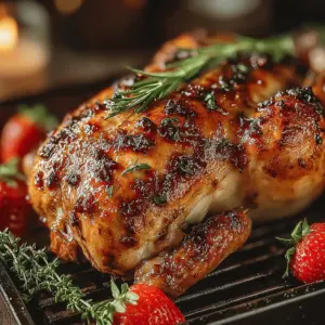 When it comes to holiday meals or special occasions, the turkey often takes center stage. But instead of sticking with traditional flavors, why not elevate your turkey with a unique twist? The Sweet & Tangy Strawberry Glazed Turkey is a delightful fusion of flavors that balances the sweetness of ripe strawberries with a tangy kick, creating a dish that is both memorable and delicious. This innovative recipe not only adds a vibrant touch to your table but also ensures that your turkey remains moist and flavorful throughout the cooking process.
