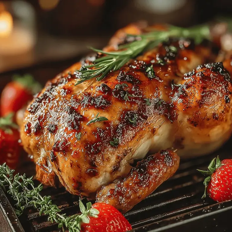 When it comes to holiday meals or special occasions, the turkey often takes center stage. But instead of sticking with traditional flavors, why not elevate your turkey with a unique twist? The Sweet & Tangy Strawberry Glazed Turkey is a delightful fusion of flavors that balances the sweetness of ripe strawberries with a tangy kick, creating a dish that is both memorable and delicious. This innovative recipe not only adds a vibrant touch to your table but also ensures that your turkey remains moist and flavorful throughout the cooking process.
