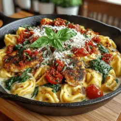 Tuscan Tortellini Skillet with Sun-Dried Tomatoes
