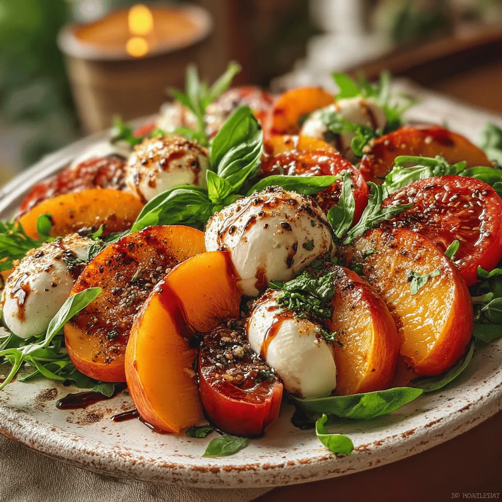 As the days grow longer and temperatures rise, summer beckons us to embrace the vibrant colors and fresh flavors of the season. Salads, in particular, become a staple in summer cuisine, offering a light yet satisfying meal option that celebrates the bounty of nature. Among the myriad of salad recipes that grace our tables during these warmer months, the Sweet Summer Peach Caprese Salad stands out as a delightful fusion of sweetness and savory richness. This dish embodies the essence of summer, combining juicy, sun-ripened peaches with creamy mozzarella and fragrant basil to create a refreshing and visually stunning salad.