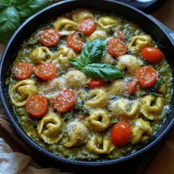 Creamy Pesto Tortellini Skillet: A Flavorful and Easy Recipe