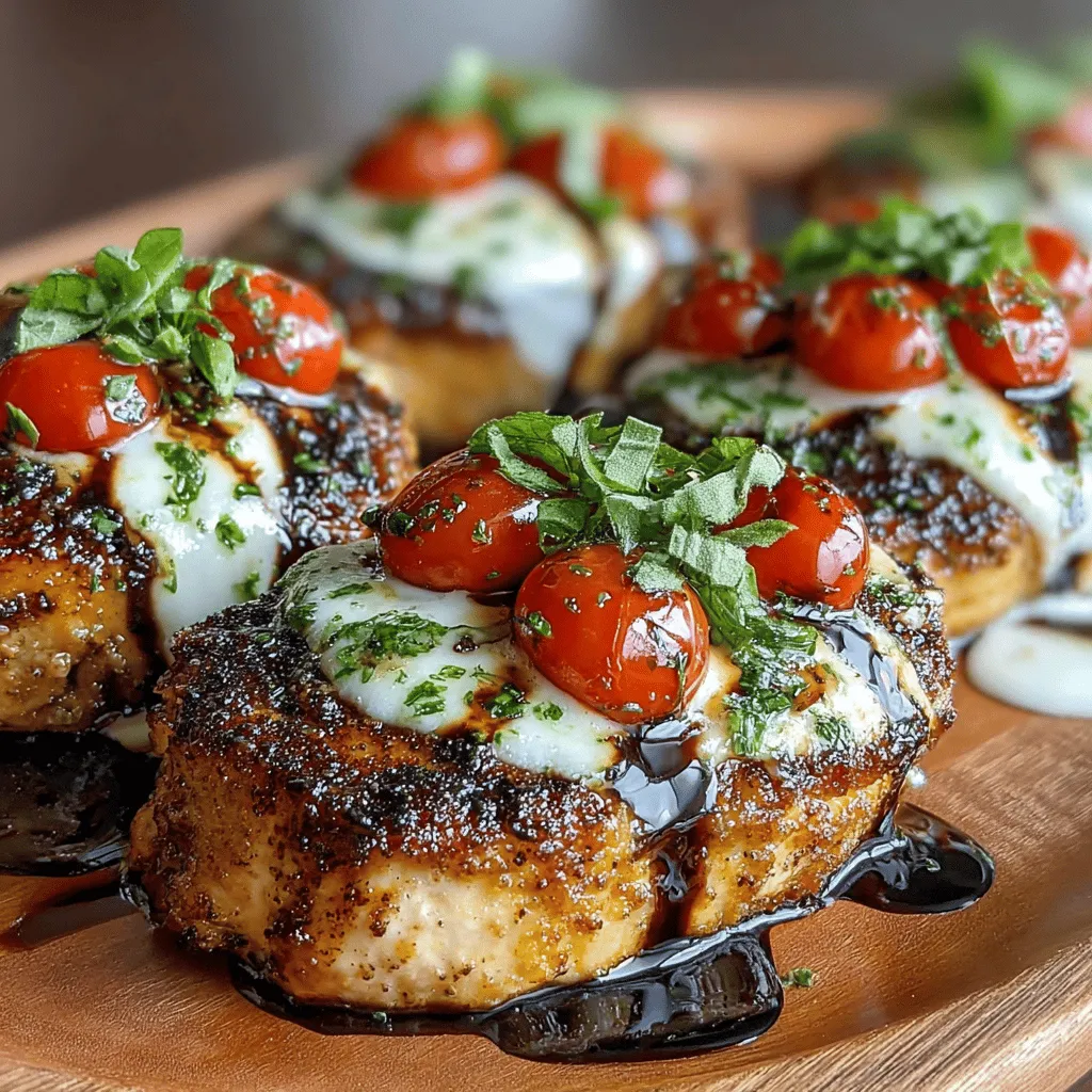 Balsamic Glazed Caprese Chicken is a culinary masterpiece that brilliantly merges the robust flavors of chicken with the fresh, vibrant elements typically found in a traditional Caprese salad. This dish stands out not only for its taste but also for its visual appeal, making it a perfect choice for both casual weeknight dinners and elegant gatherings. The combination of succulent chicken breasts, creamy mozzarella, juicy cherry tomatoes, and fragrant basil is elevated by a sweet and tangy balsamic glaze that adds depth and complexity to every bite.