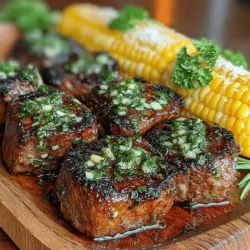 Sizzling Garlic Butter Steak Bites with Sweet Corn Delight