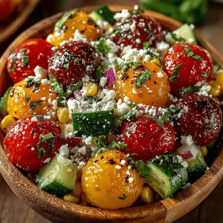 As the days grow warmer and the sun shines brighter, summer unfolds a vibrant tapestry of flavors that invite us to gather around the table. One dish that perfectly captures the essence of this delightful season is the Sweet Summer Bliss Corn & Tomato Salad. This refreshing salad is not only a feast for the eyes with its bold colors and fresh ingredients, but it also tantalizes the taste buds with a symphony of sweet, juicy, and crunchy textures.