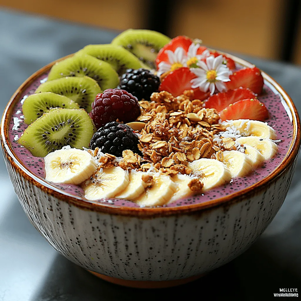 In the world of healthy eating, the Bright Berry Chia Smoothie Bowl stands out as a delightful and visually striking option that caters to both taste and nutrition. This vibrant dish combines the natural sweetness of mixed berries with the unique texture of chia seeds, creating a breakfast or snack that is as satisfying as it is wholesome. Not only does it provide a refreshing start to your day, but it also packs a powerful punch of vitamins and minerals essential for overall health.