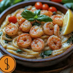 Luscious Creamy Tuscan Shrimp Linguine