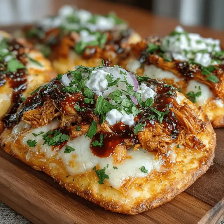 If you’re on the lookout for a deliciously simple dish that strikes the perfect balance between flavor and satisfaction, look no further than BBQ Chicken Flatbread with Red Onion and Mozzarella. This dish is not only a feast for the taste buds but also an appealing option for gatherings, casual dinners, or even a quick weeknight meal. The smoky sweetness of BBQ sauce paired with tender chicken, creamy mozzarella, and the zing of red onion makes for a culinary experience that delights in every bite.