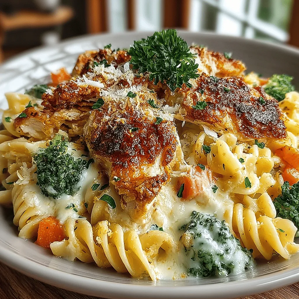 To create the perfect Golden Parmesan Herb Chicken Noodle Casserole, it’s crucial to understand the key ingredients that contribute to its flavor and texture.