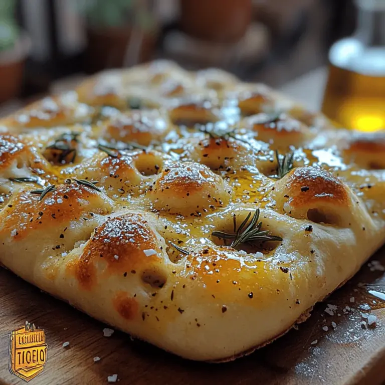 Focaccia, a traditional Italian bread, is a staple that has captured the hearts and palates of many around the world. This savory rosemary garlic focaccia recipe elevates the classic flatbread with aromatic herbs and rich flavors, making it a perfect companion for any meal or an exquisite appetizer on its own. Imagine pulling a warm, golden loaf from the oven, its surface glistening with olive oil and dotted with fresh rosemary sprigs. The inviting aroma of garlic wafts through the air, beckoning everyone to gather around the table.