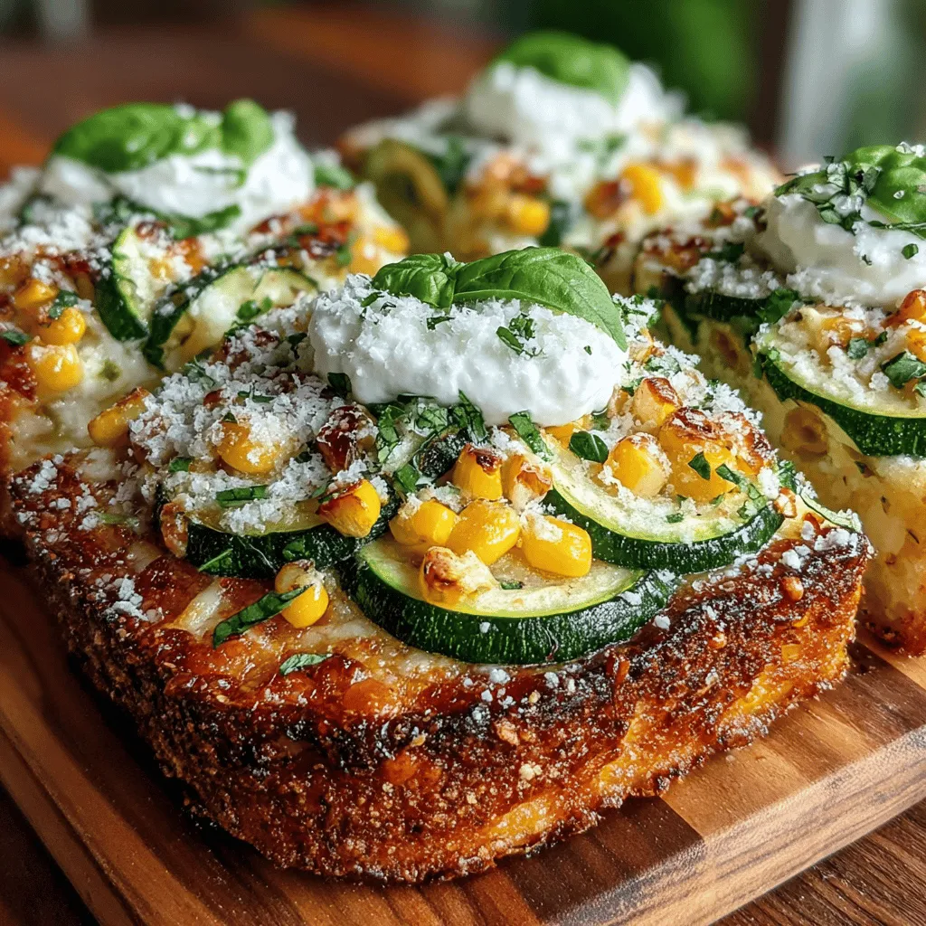 When it comes to creating a meal that is both satisfying and bursting with flavor, few options can rival pizza. The Sweet Corn & Zucchini Fiesta Pizza is a delightful twist on traditional pizza, showcasing the vibrant tastes of summer. This recipe is not only visually appealing but also a testament to the beauty of using fresh, seasonal ingredients. The combination of sweet corn and zucchini creates a harmonious blend that is both comforting and refreshing, making it a perfect choice for family dinners, casual gatherings, or even a cozy night in.
