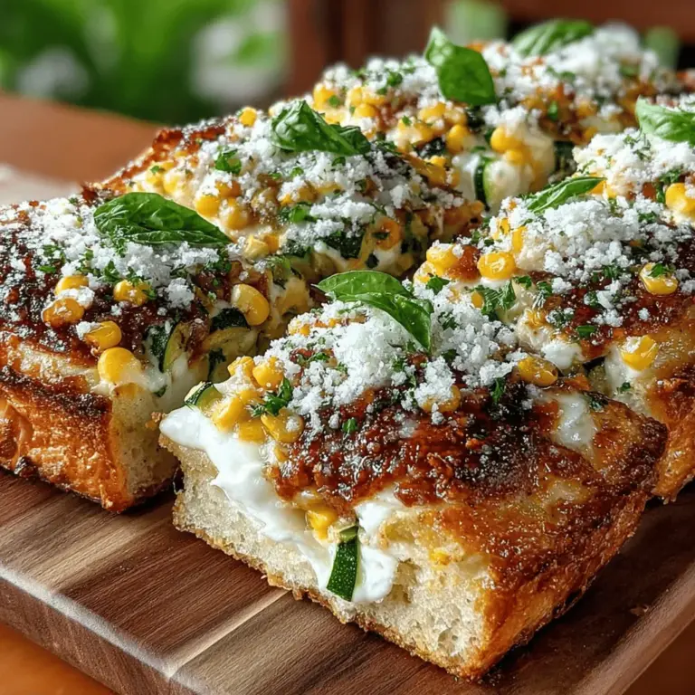 When it comes to creating a meal that is both satisfying and bursting with flavor, few options can rival pizza. The Sweet Corn & Zucchini Fiesta Pizza is a delightful twist on traditional pizza, showcasing the vibrant tastes of summer. This recipe is not only visually appealing but also a testament to the beauty of using fresh, seasonal ingredients. The combination of sweet corn and zucchini creates a harmonious blend that is both comforting and refreshing, making it a perfect choice for family dinners, casual gatherings, or even a cozy night in.