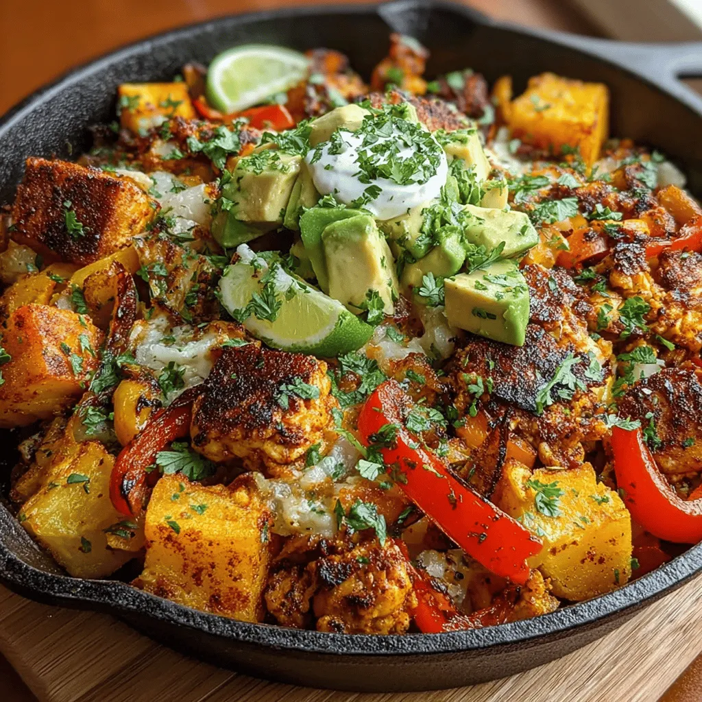 If you're looking to infuse your meals with bold flavors and nutritious ingredients, look no further than Spicy Southwest Chicken & Sweet Potato Hash. This dish is a delightful homage to the culinary traditions of the American Southwest, boasting a vibrant combination of tender chicken, hearty sweet potatoes, and colorful bell peppers, all seasoned with a blend of spices that deliver a satisfying kick. Whether you're preparing breakfast, lunch, or dinner, this hearty hash is versatile enough to fit any occasion.